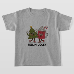 Fühlt sich fröhlicher Weihnachtsbaum Kaffeeliebhab T-Shirt