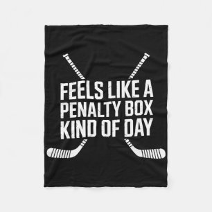 Fühlt sich wie eine Strafbox an Funny Hockey Fleecedecke
