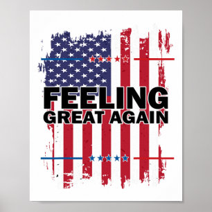 Fühlt sich wieder großartig Trump 2024 Amerikanisc Poster