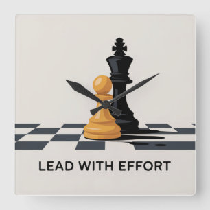 Führe mit Einsatz Quadratische Wanduhr