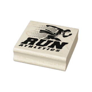 Führen Sie Athletik aus Gummistempel