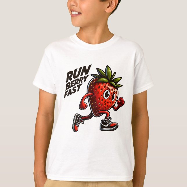 Führen Sie Berry Fast Running Strawberry aus T-Shirt (Vorderseite)