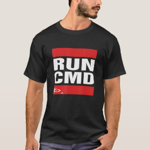 Führen Sie CMD Computer Programming Coder Tech Gee T-Shirt
