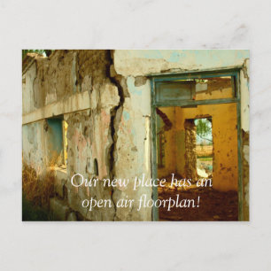 Führen Sie das Haus aus, in dem wir die Adresskart Ankündigungspostkarte