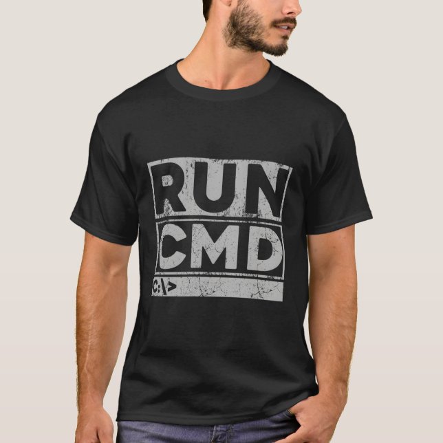 Führen Sie das Programmsystem Cmd Itler Computer S T-Shirt (Vorderseite)