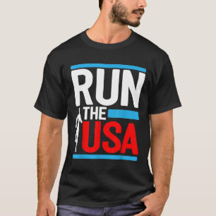 Führen Sie das Red White Blue Running Design der U T-Shirt