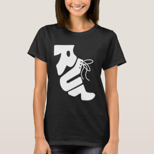 Führen Sie das Sneaker-Design für Läufer aus T-Shirt