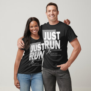 Führen Sie einfach City Marathon Runner Track Race T-Shirt