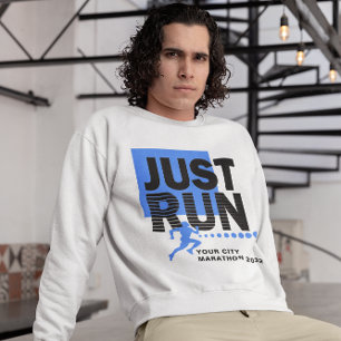 Führen Sie einfach Marathon Runner Rennen Datum bl Sweatshirt