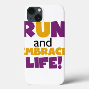 Führen Sie Embrace Life Lila Gelb aus iPhone 13 Hülle