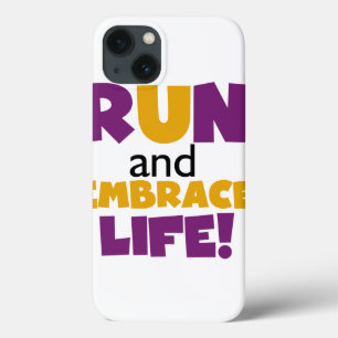 Führen Sie Embrace Life Lila Gelb aus iPhone 13 Hülle