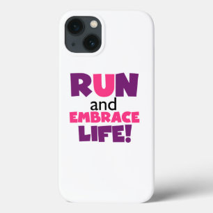 Führen Sie Embrace Life Lila Pink aus iPhone 13 Hülle