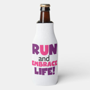 Führen Sie Embrace Life Lila Pink aus Flaschenkühler