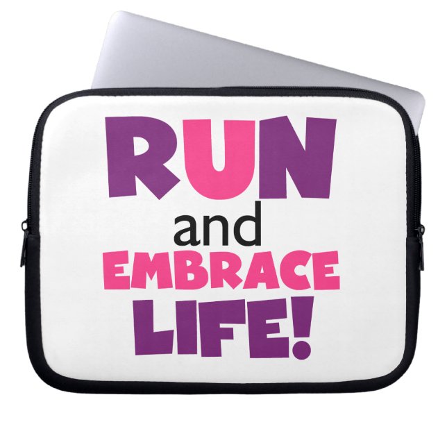 Führen Sie Embrace Life Lila Pink aus Laptopschutzhülle (Vorderseite)