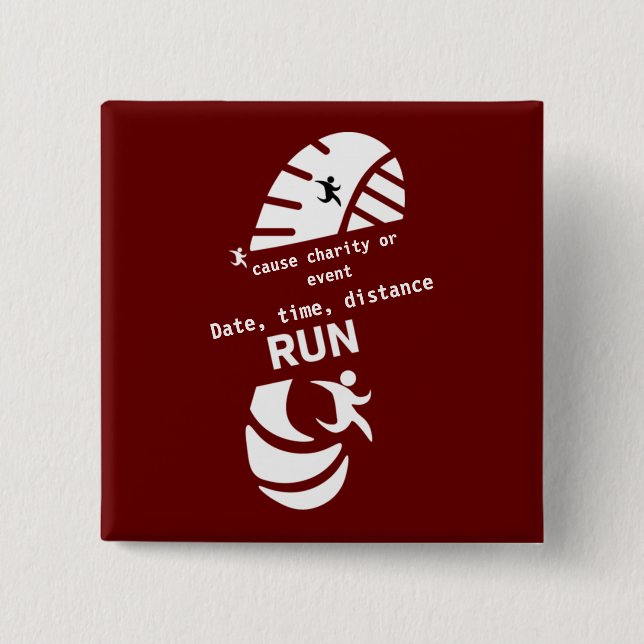 Führen Sie für eine gute Ursache-Wohltätigkeit ode Button (Vorderseite)