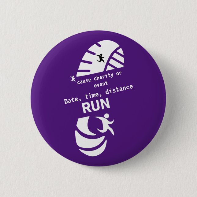 Führen Sie für eine gute Ursache-Wohltätigkeit ode Button (Vorderseite)