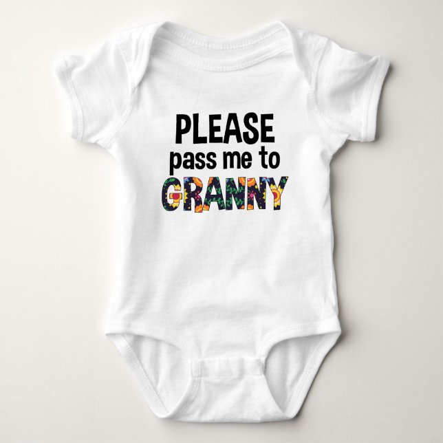 Führen Sie mich bitte der Oma Baby Strampler (Vorderseite)