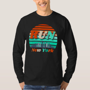 Führen Sie New York Sunrise City Silhouette Celebr T-Shirt