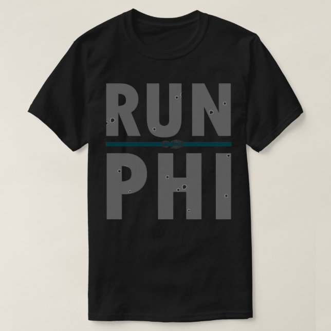 Führen Sie PHI-Run Philadelphia Marathon Design au T-Shirt (Design vorne)