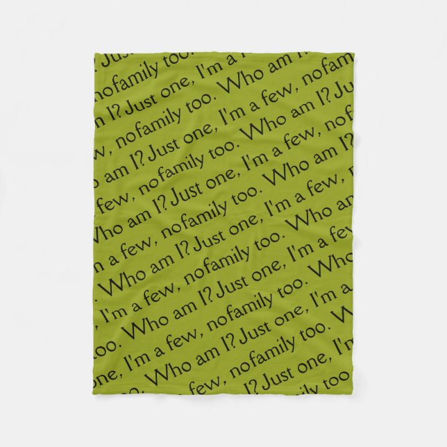 Führen Sie Phrase vom verwaisten schwarzen Fleecedecke (Vorderseite)