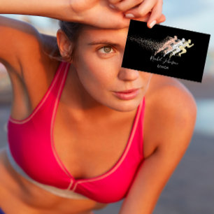 Führen Sie Sport Coach Athlete Logo-Instructor QR Visitenkarte