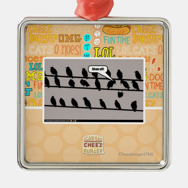 Führen Sie vor! Silbernes Ornament (Vorne)