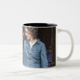 Führendes Pferd der Frau Zweifarbige Tasse