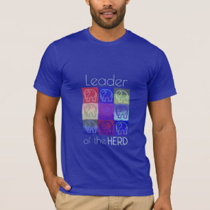 Führer der Herd Elephant Lover Slogan T-Shirt