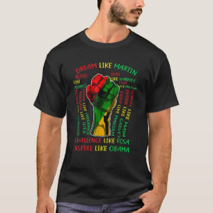 Führer der schwarzen Geschichte fliegen Hand-Ameri T-Shirt