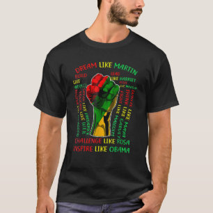 Führer der schwarzen Geschichte fliegen Hand-Ameri T-Shirt