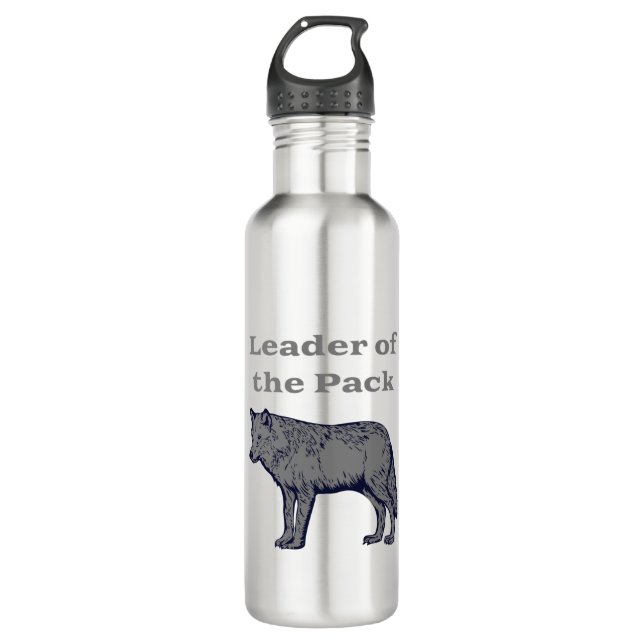Führer des Pack Wolf Edelstahlflasche (Vorderseite)