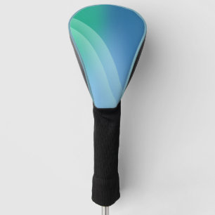 Führerabdeckung für blaue und grüne Gradienten Golf Headcover