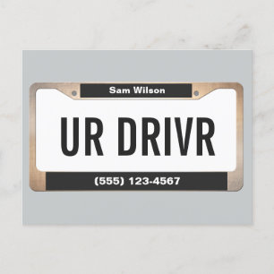 Führerschein für Taxi Postkarte