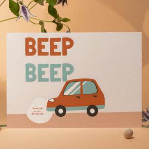 Führerscheinprüfung Postkarte