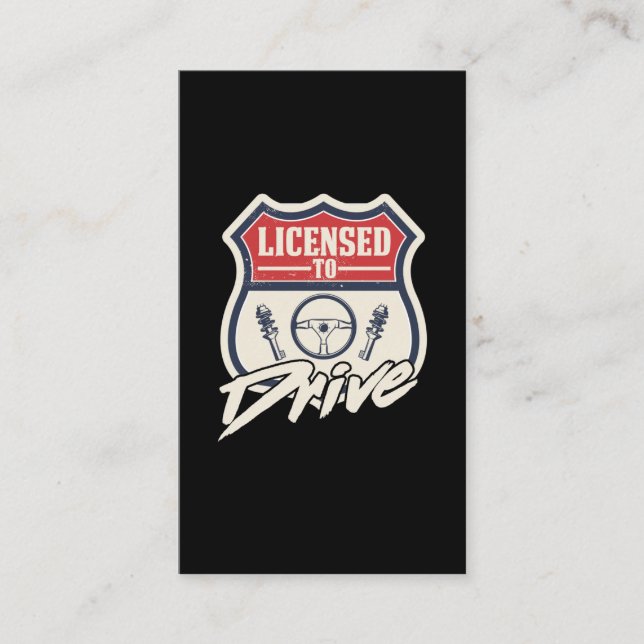 Führerscheinprüfung wurde neuer Treiber bestanden Visitenkarte (Vorderseite)