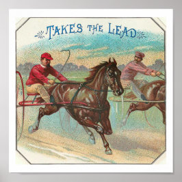 Führt das Vintage Pferderennen Poster