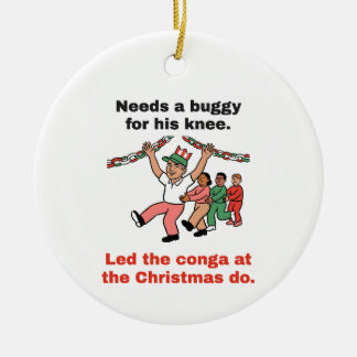 Führte die Conga auf der Weihnachtsfeier an: Lusti Keramik Ornament