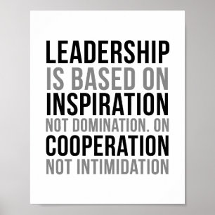 Führung beruht auf Inspiration Poster