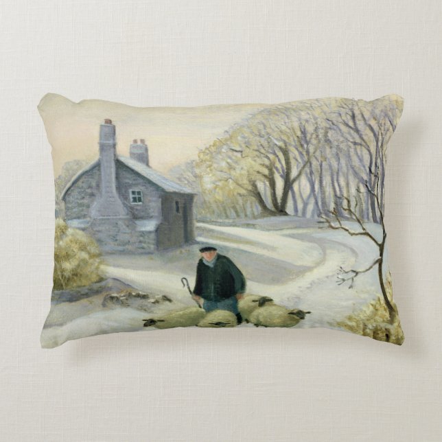 Führung der Schafe Zierkissen (Vorderseite)