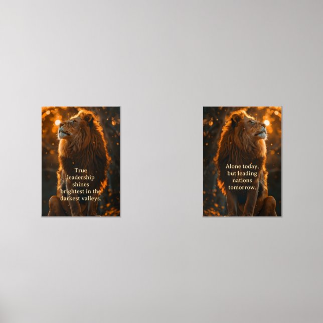 Führung und Mut Bilderwand Sets (Vorderseite)