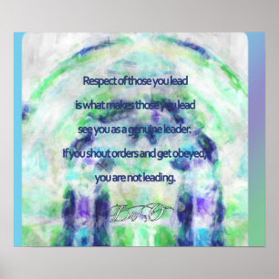 Führung und Respekt Poster