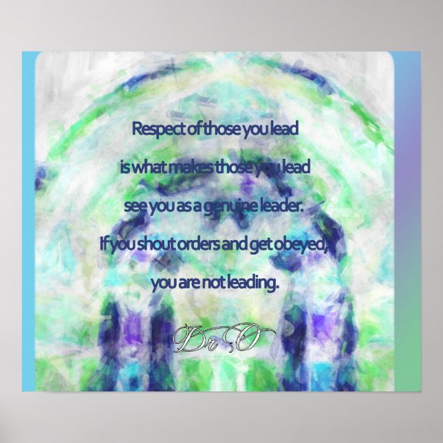 Führung und Respekt Poster (Vorne)