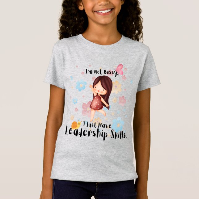 Führungsfähigkeiten Girls' Hemd T-Shirt (Vorderseite)