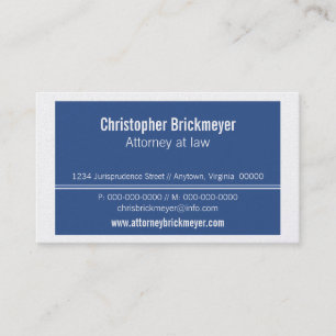 Führungskraft Beruflich Business Card, Royal Blue Visitenkarte