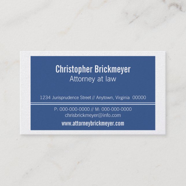 Führungskraft Beruflich Business Card, Royal Blue Visitenkarte (Vorderseite)
