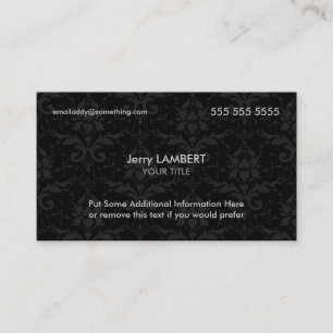 Führungskraft Black Damask Visitenkarte