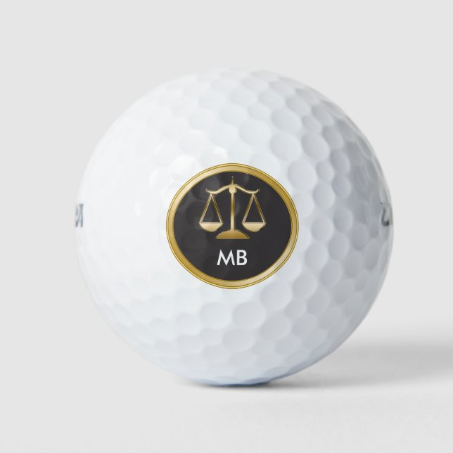 Führungskraft des Anwalts Monogram Golfball (Vorderseite)