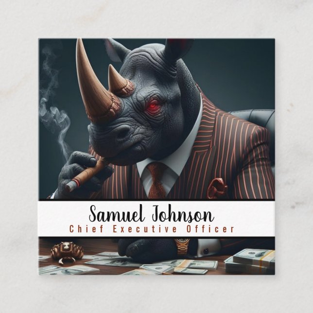 Führungskraft Funny CEO Chief Führungskraft Office Quadratische Visitenkarte (Vorderseite)