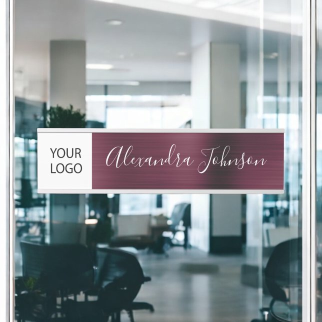 Führungskraft für benutzerdefinierte Logos Burgund Türschild (Von Creator hochgeladen)