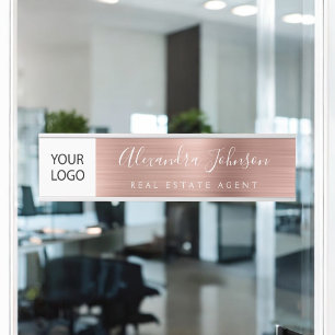 Führungskraft für benutzerdefinierte Logos Rose Go Türschild